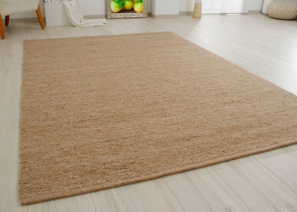 Handweb Teppich Weitnau, Farbe: Hellbraun, Größe: 170x240 cm