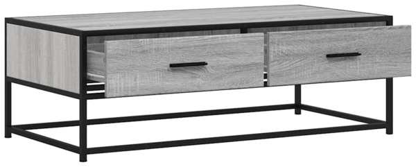 vidaXL Couchtisch Grau Sonoma 100x50x35 cm Holzwerkstoff und Metall 848782 Bild 7