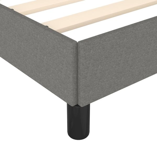 vidaXL Polsterbett, Stoff, 25,0 cm, Dunkelgrau, 120x190 cm Bild 7
