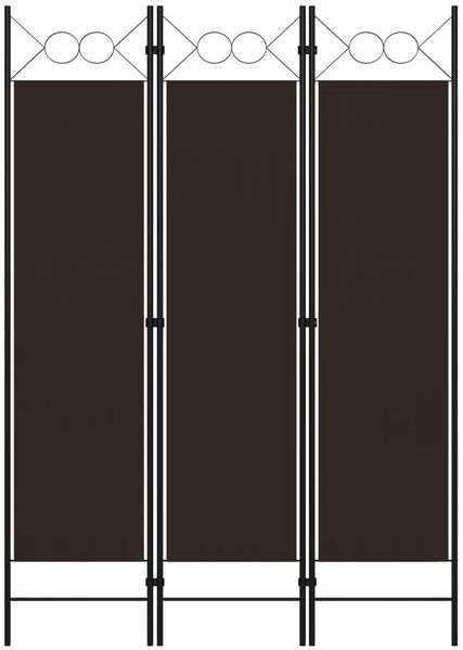 vidaXL 3-tlg. Raumteiler Braun 120 x 180 cm 320700