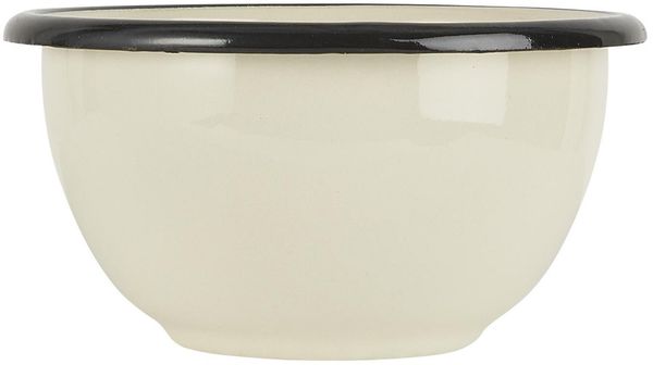 Ib Laursen Schüssel Emaille Schale Retro Vintage Servierschale Müslischale Schüssel/Tasse, Schale klein, Emaille in nostalgischen Stil