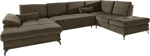 Places of Style 'Costello U-Form' Wohnlandschaft, 89 x 223 x 363 cm, Grün, Links, mit Schlaffunktion Bild 3