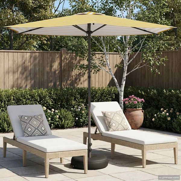 vidaXL Garten-Schirm mit Fuß 270 x 270 cm Polyester Rechtwinklig 42036192
