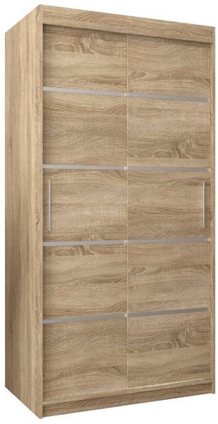 ABIKS MÖBEL Kleiderschrank Verona 1 Schlafzimmerschrank Schiebetüren - Kleiderstange und Regalen