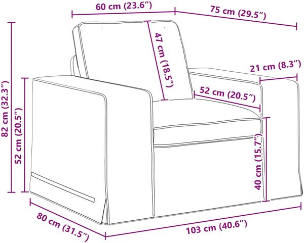 vidaXL Sofa Set 2 pcs Blau 222 x 80 x 82 cm Stoff 3407594 Bild 9