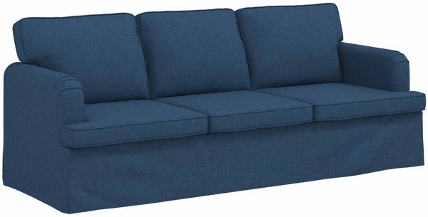 vidaXL Sofa Set 2 pcs Blau 222 x 80 x 82 cm Stoff 3407594 Bild 5