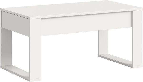 Couchtisch (B/H/T: 110x52x60 cm) in weiß und weiß