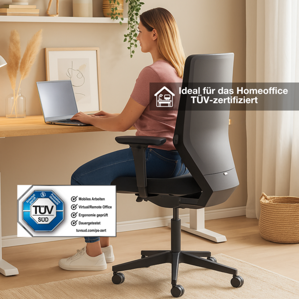 ASSMANN Elektrisch Höhenverstellbarer Familien Schreibtisch Pitino Curved 120x70cm Sand Signalweiß Metall Holz Bild 2