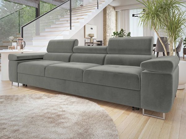 Schlafsofa Torezio III Bis mit Einstellbare Kopfstützen (Farbe: Polo 894)