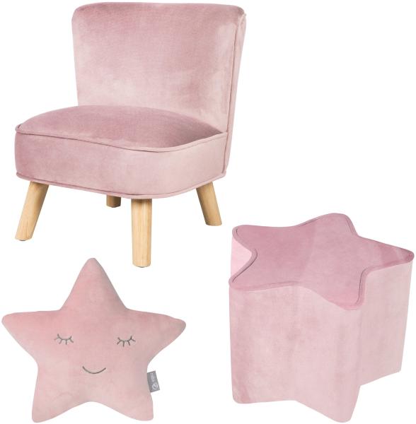 Roba 'Lil Sofa' 3-tlg. Kindersessel-Set, klein, rosa