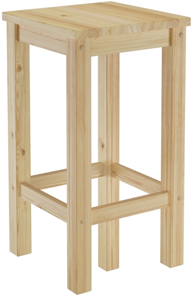 Barhocker Kiefer Massivholz , 60,0 cm, Naturbelassen