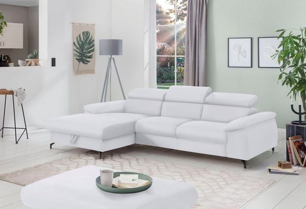 COTTA Ecksofa Kitty L-Form, B: 242 cm, mit Kopfteilverstellung, optional Bettfunktion & Bettkasten