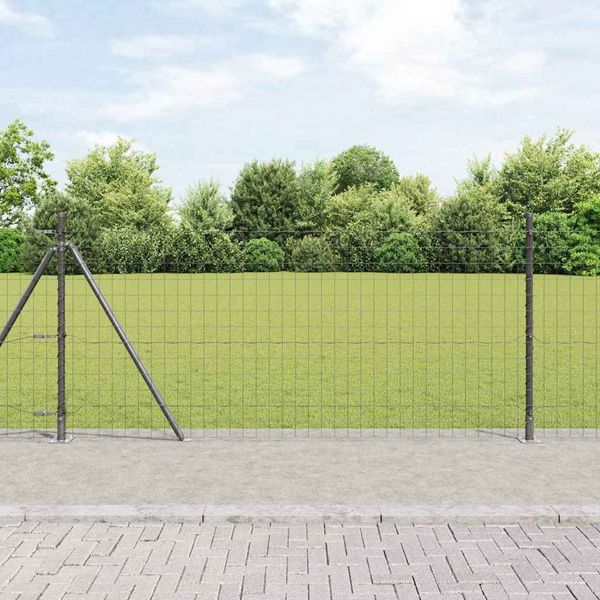 vidaXL Eurozaun mit Betonfundament 10 x 1 m PVC-beschichteter Stahl 3350969
