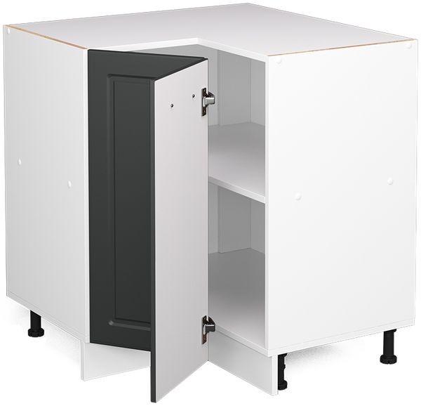 Eckunterschrank R-Line Anthrazit Landhaus 75.6 cm , AP Eiche Vicco