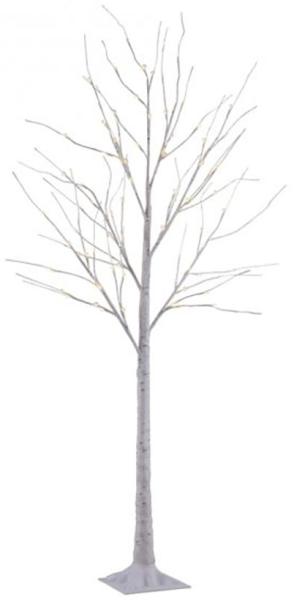 LED Stehleuchte, Baum, Birken Optik, IP44, H 180 cm