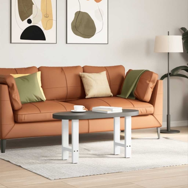 vidaXL Couchtischbeine Weiß 2 Stk. 28x(42-43) cm Stahl 4013273