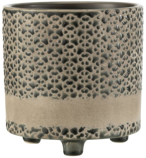 Übertopf Mosaik Keramik Grau/Blau Large