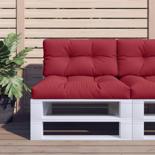 vidaXL Palettenkissen Weinrot 80x40x12 cm Stoff 360610