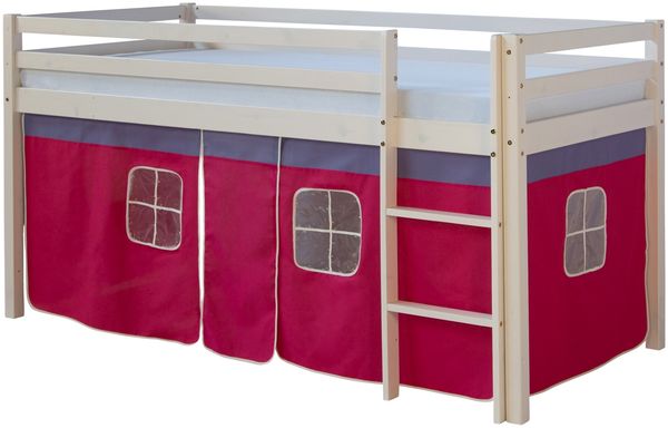 Homestyle4u Spielbett, Pink, Kiefernholz pink / weiß, 90x200 cm Bild 10
