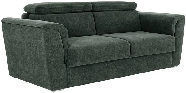 Vente-unique - RIZORA Sofa Stoff Grün - B 223 cm96 cm x H 93 cm x L 210 cm Bild 4