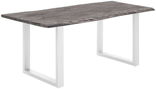 Esstisch Bullwer, Grau 75 x 100 x 200 cm Weiß