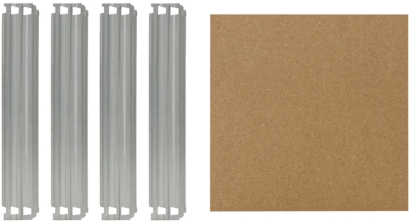 shelfplaza PRO 40x40 cm Fachboden-Set in grau-verzinkt für PRO Schwerlastregale mit 200 kg Traglast pro Boden