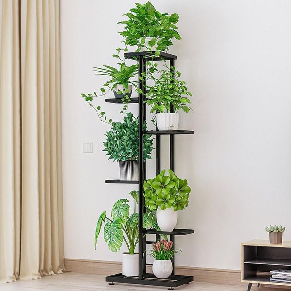 GarveeMore Küchenorganizer-Set 6-Tier Pflanzenständer, 7-Topf Indoor Hohe Pflanzenhalter