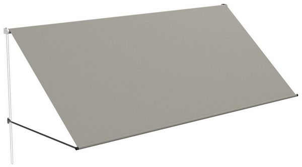 FIVMEN Markise Fallarmmarkise, Grau, UV-Schutz für Balkon & Fenster Aluminiumrohre und 100% Polyestergewebe mit wasserdichter Beschichtung