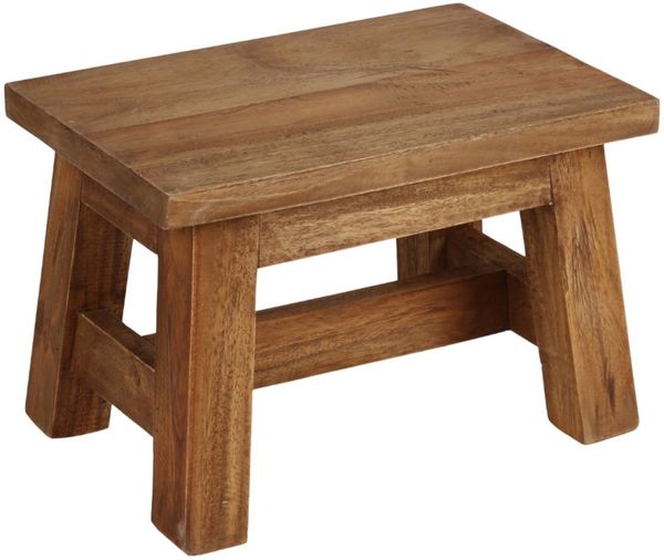 Holz-Hocker Ranch 30x20x20cm Holzhocker Blumenhocker Schemel Tritthocker Fußbank Fußhocker Sitzhocker