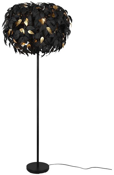 RGB LED Stehlampe, dimmbar, Metall, schwarz gold, H 180 cm Bild 9