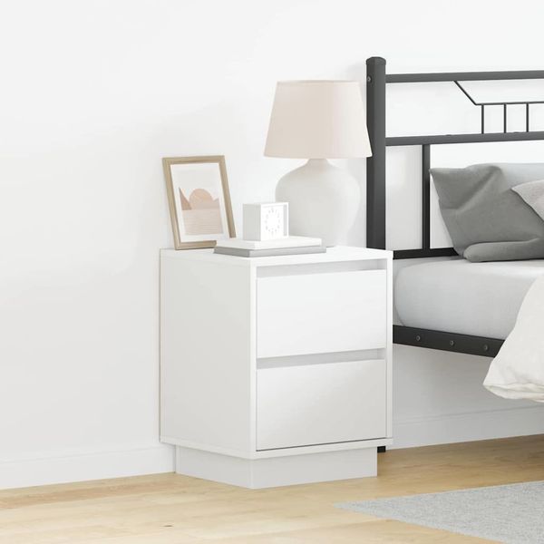 vidaXL Nachttisch mit Schubladen Weiß 39 x 34,5 x 50 cm Holzwerkstoff 869610