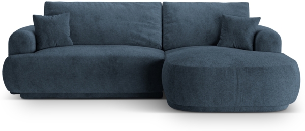 Micadoni Ecksofa Ella 5-Sitzer Rechts Strukturierter Stoff Dunkelblau