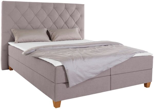Home affaire Boxspringbett Harmones hoch, in 3 Breiten, Härtegrad auch im Mix mit je 1 Matratze in H2 und H3