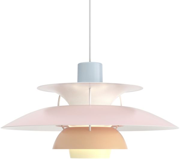 PH 5 Pendelleuchte Pastell Blau/Rose/Pfirsich