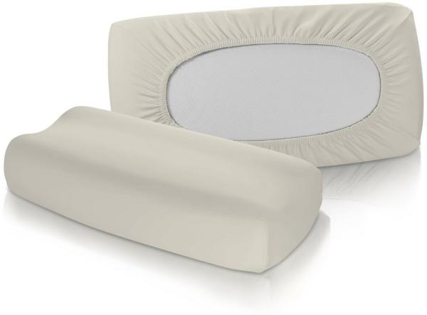 fleuresse Kissenbezüge 2 Stück Jersey Spannbezug für Nackenstützkissen Kissenbezug Vital, (2 Stück)