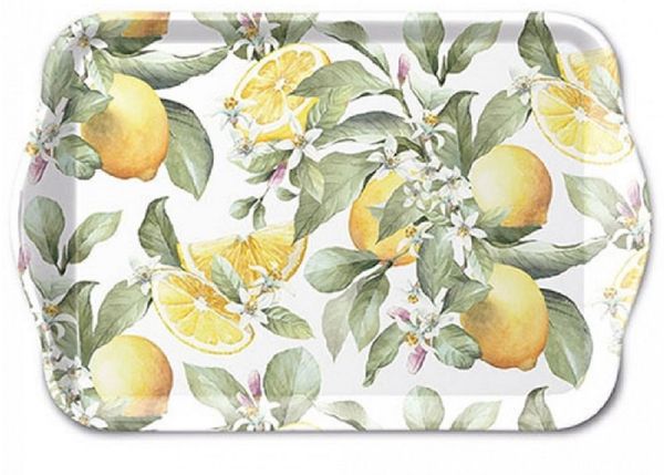 Ambiente Luxury Paper Products Tablett Dekotablett, Serviertablett, Planzen, Blumen, Tiere, Vogel, Melamin Zitrone Kollektion, (1-tlg), Meer, Strand Sommer, Frühling, Herbst, Winter