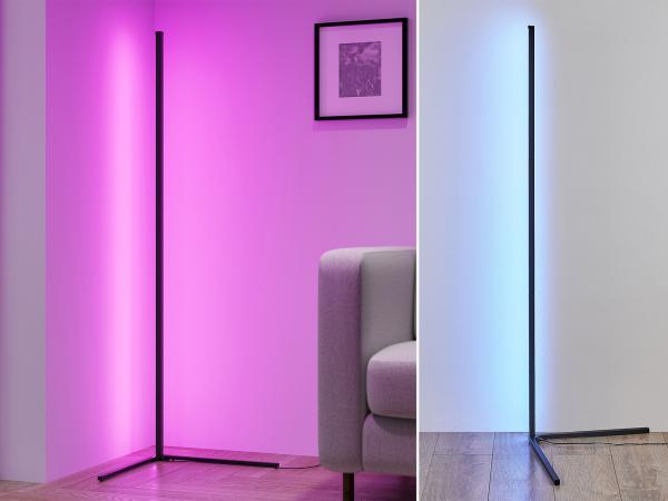 LED Stehleuchte LEVEL mit Fernbedienung, RGB & Sound Control, H: 141cm