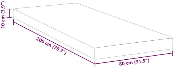 vidaXL Matratzenauflage, Jacquard Stoff weiß, Höhe 10 cm, 80x200 cm Bild 11