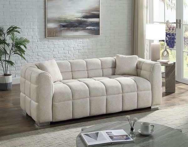 ATLANTIC home collection Big-Sofa Thor Design-Sofa mit Steppung, Bubble-Optik, B:190cm, "Bubble"-3D Optik Sofa mit Taschenfederkern, inkl. Zierkissen