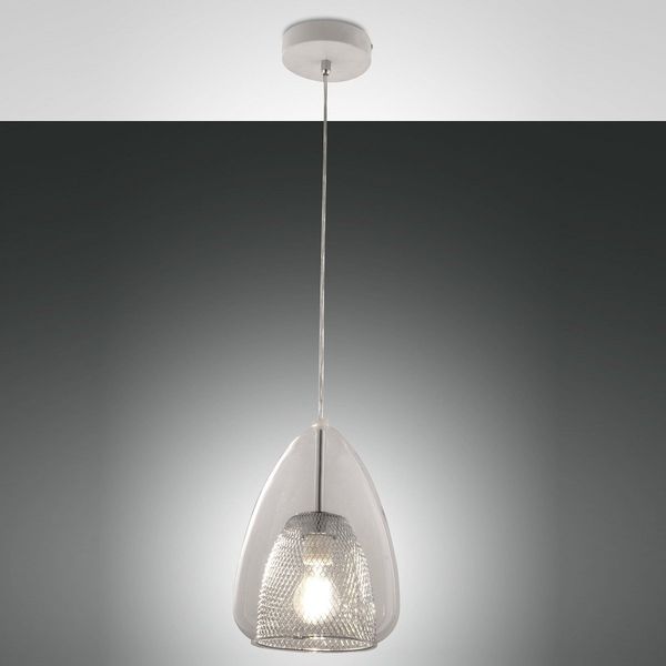 Fabas Luce 3673-40-241 Pendelleuchte Britton 1-flammig transparent 22cm