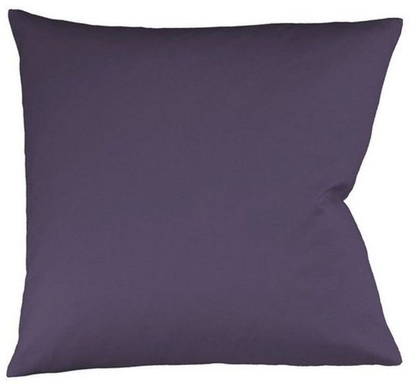 Fleuresse Mako-Satin Kissenbezug Bezug 80x80 cm uni mit RV 6062 lavendel