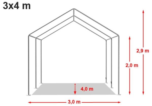 Party-Zelt Festzelt 3x4 m Garten-Pavillon -Zelt PVC Plane 700 N in dunkelgrün Wasserdicht Bild 10