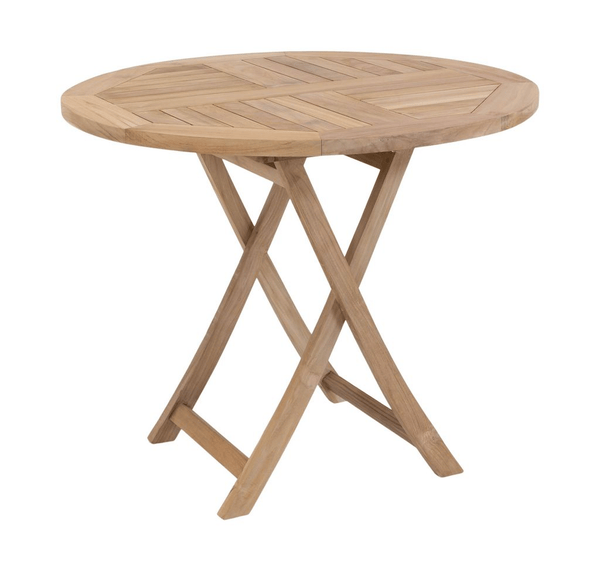 Premium Teak Klapptisch rund Gartentisch Gartenmöbel Teaktisch Beistelltisch