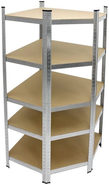 ECD Germany Schwerlastregal Keller Regal Steckregal Lagerregal für Werkstatt & Garage Lastenregal, 1-tlg, Regalsystem bis 875kg Werkstattregal Metall / MDF Silber