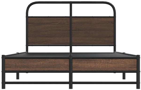 vidaXL Bettgestell ohne Matratze 135x190 cm Braun Eichen-Optik 4100481 Bild 5