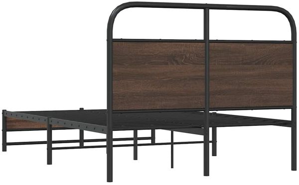 vidaXL Bettgestell ohne Matratze 135x190 cm Braun Eichen-Optik 4100481 Bild 7