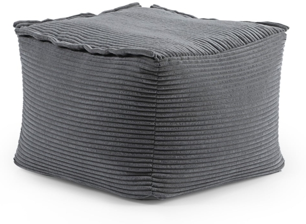Lumaland Sitzsack-Sofa, Polyester, Pouf, Cord - Grau, 40 x 54 x 54 cm