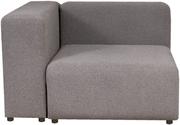 Sofa-Modul Suldal Eckelement links Webstoff Grau [en. casa]