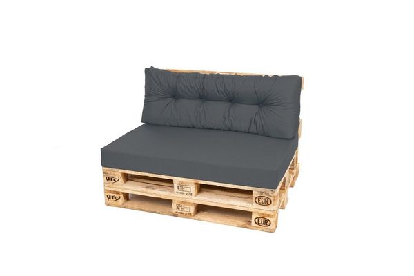 TexDeko Palettenkissen Set Modell: Comfort 2-TLG, Palettenkissen Set wasserabweisend, Premium Qualität