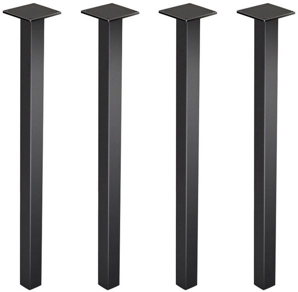 JEOBEST Tischbein 4 Stück Tischbeine Metall Möbelfüße, Höhe 90cm, DIY Möbel Tischfüße, für Couchtisch, Schreibtisch, Nachttisch, Bank